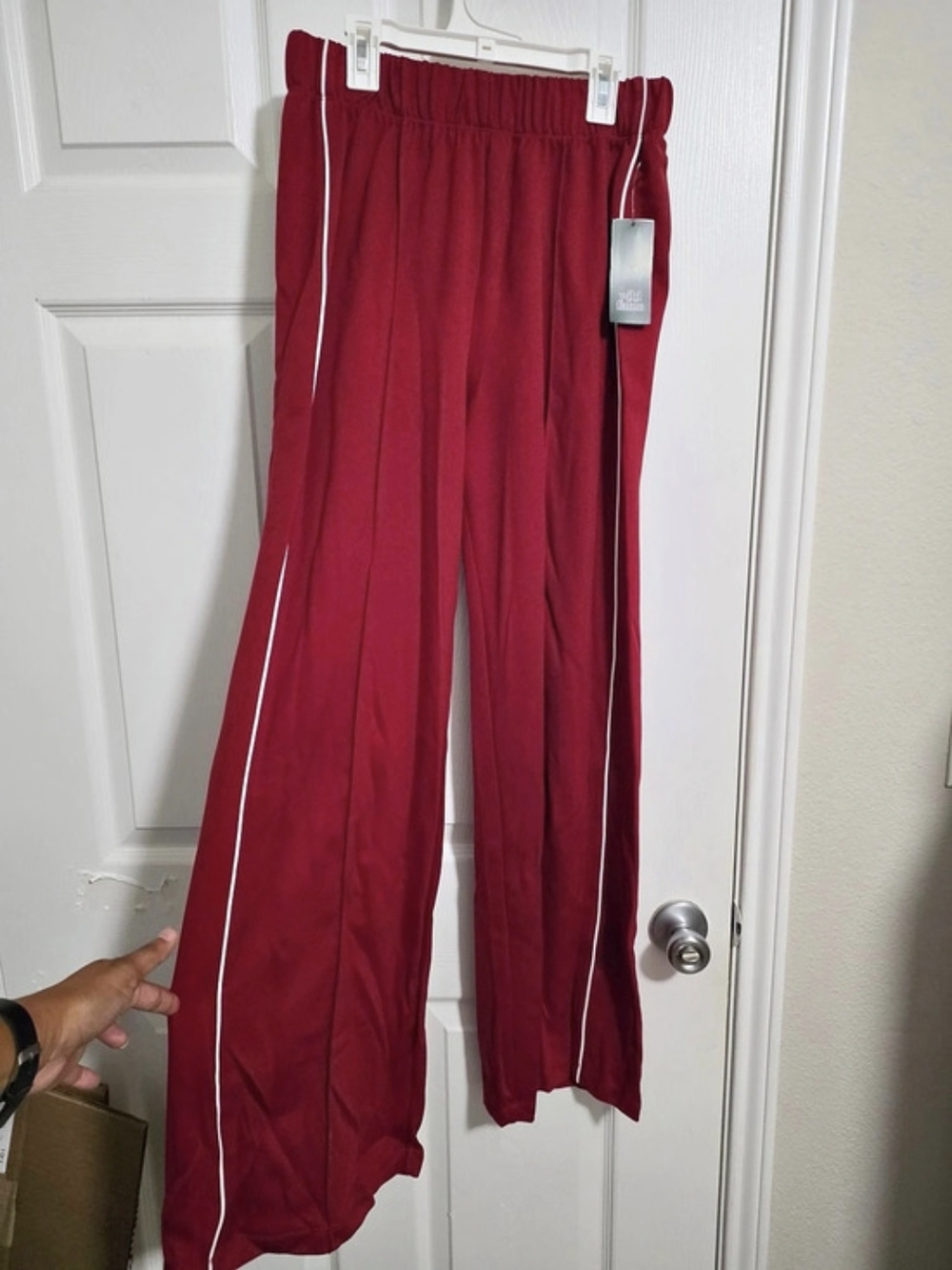 Wild Fable High-Rise Track Pants Red Size Small